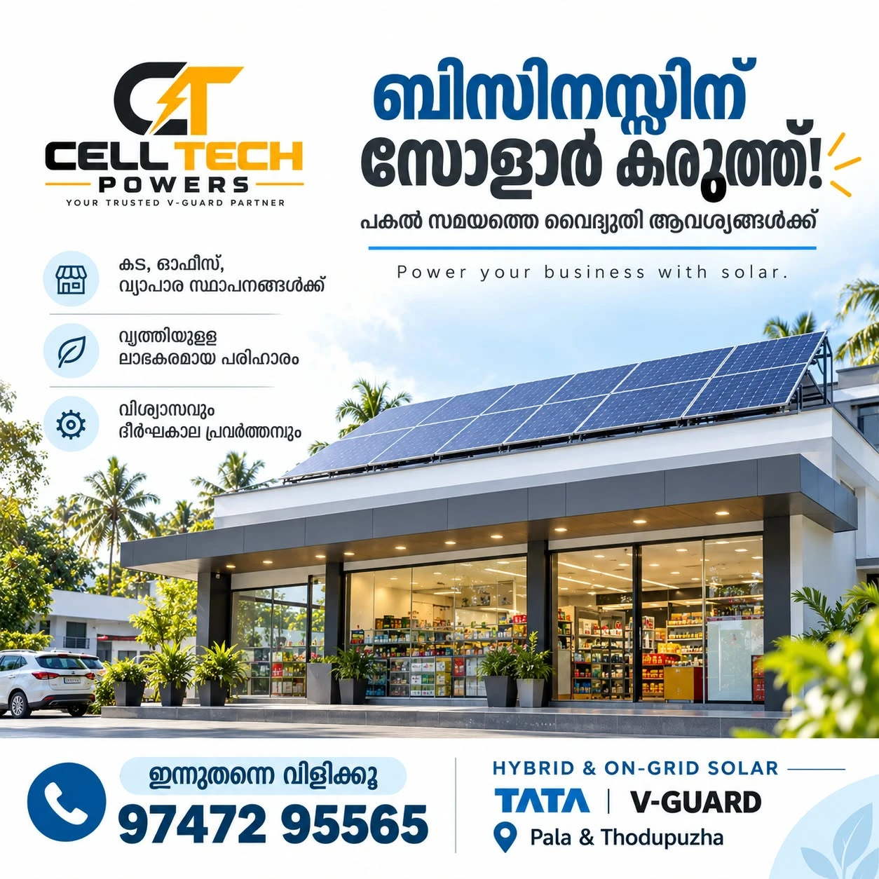 Solar power for businesses — Celltech Powers