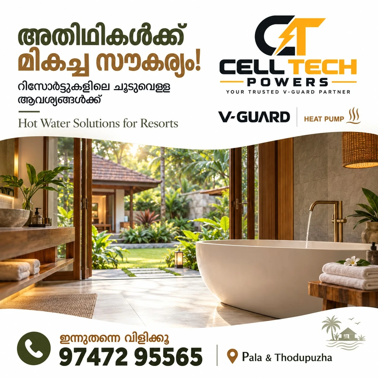 Hot water solutions for resorts — Celltech Powers