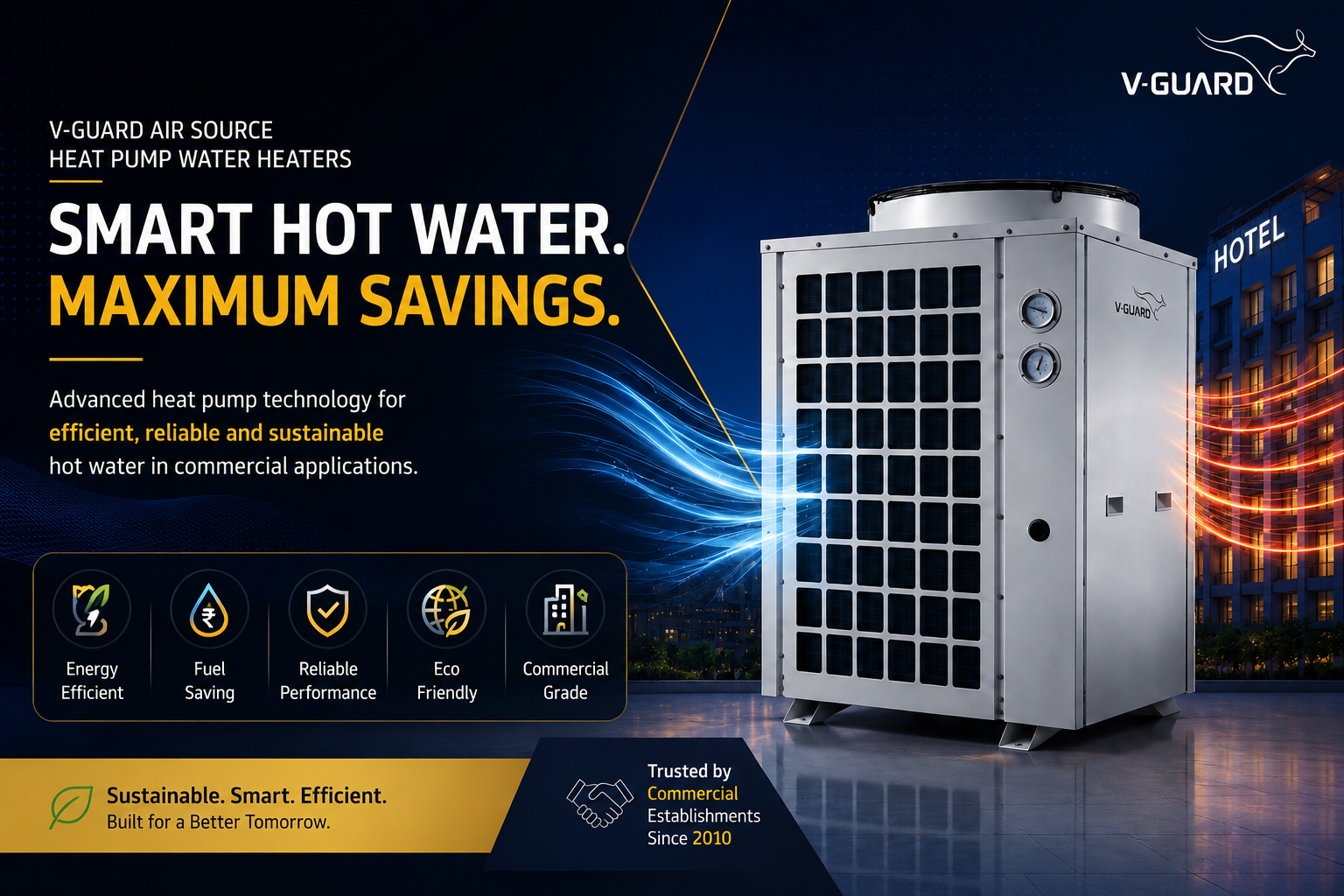 V-Guard industrial heat pump water heater